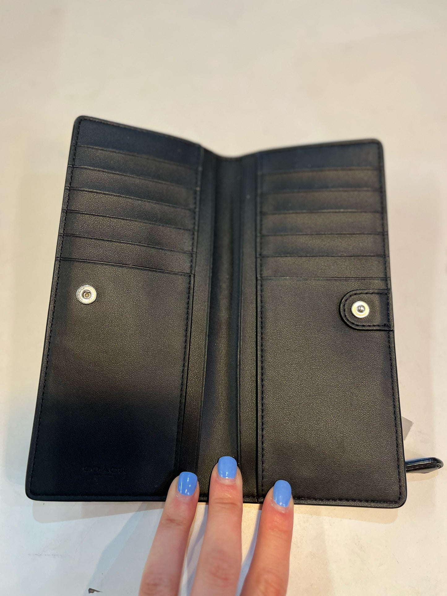 Coach Buffalo Plaid Slim Wallet