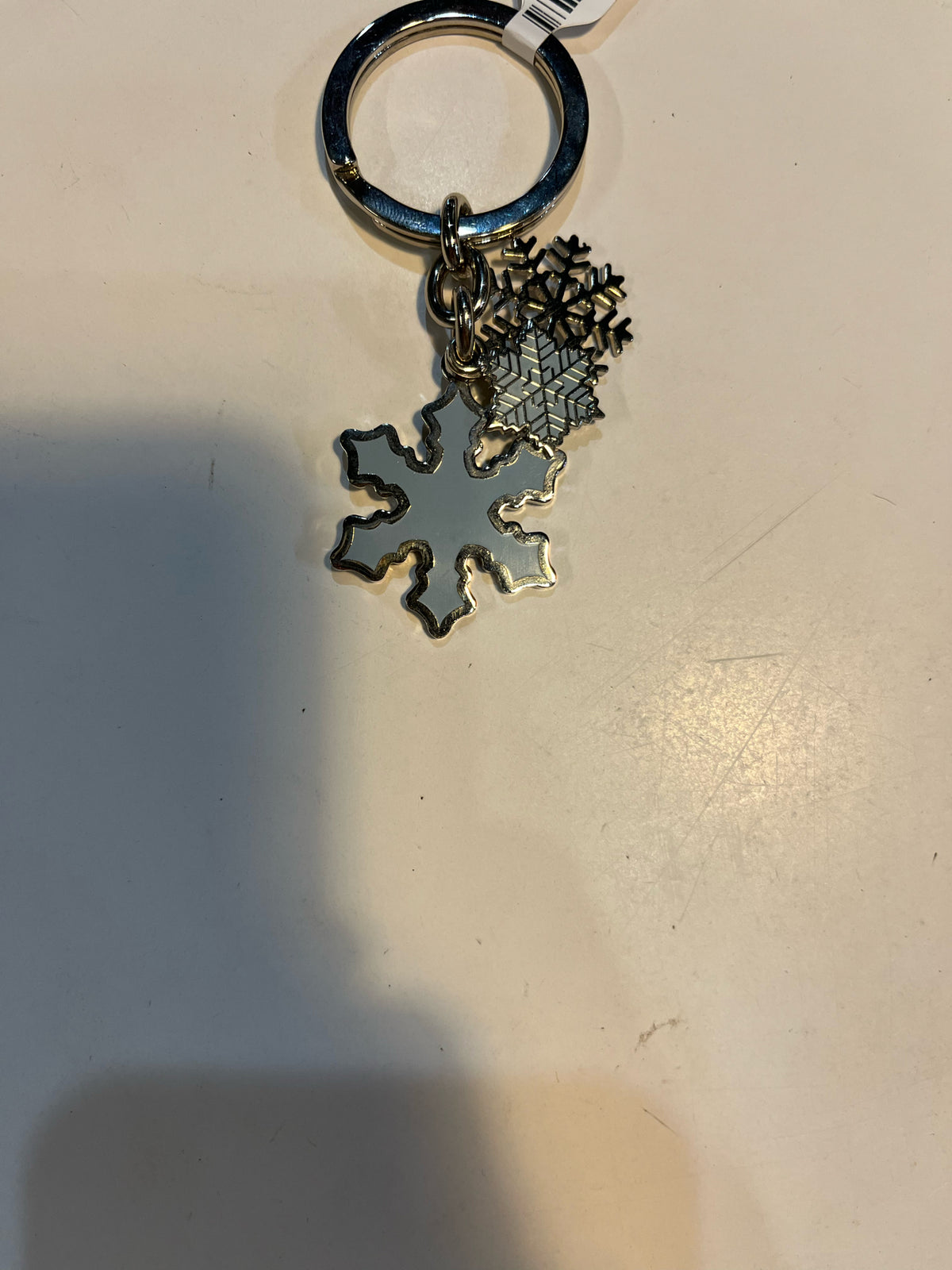 Coach Sky Blue Snowflake Metal Keychain