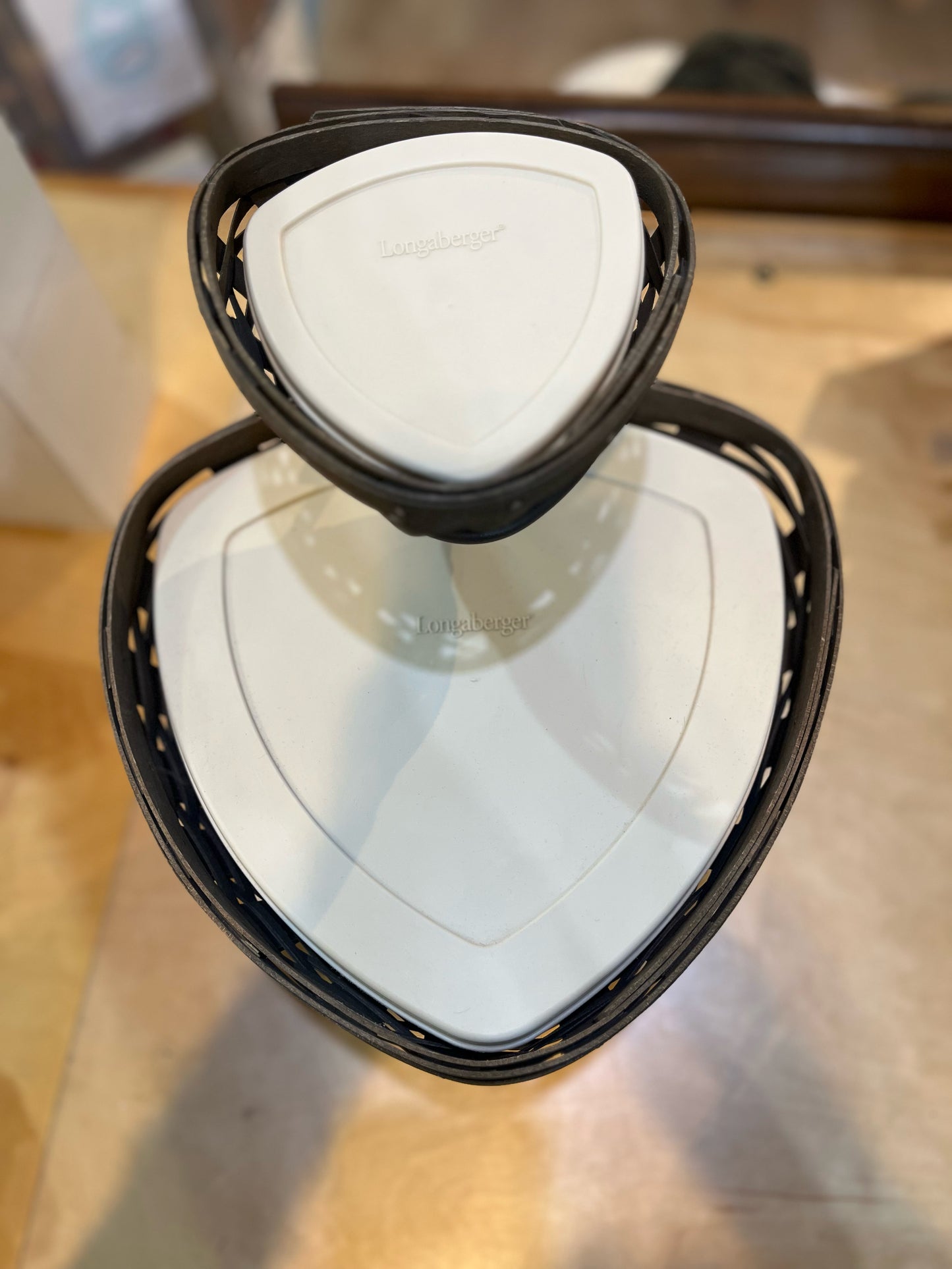 Longaberger Brown Chip & Dip Basket