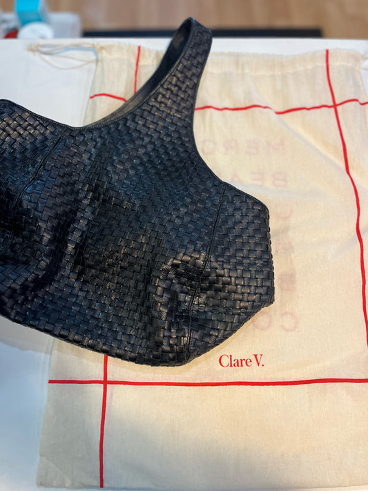 Clare V Black Woven Handbag