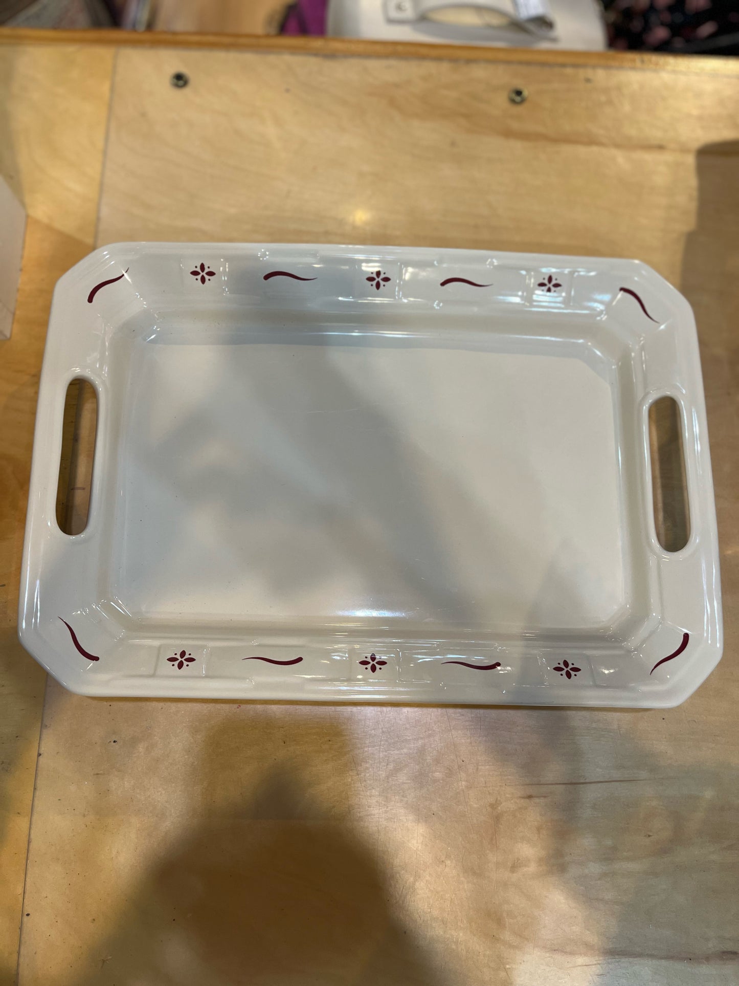 Longaberger Pottery Woven Traditions Heritage Tray