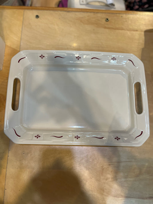 Longaberger Pottery Woven Traditions Heritage Tray