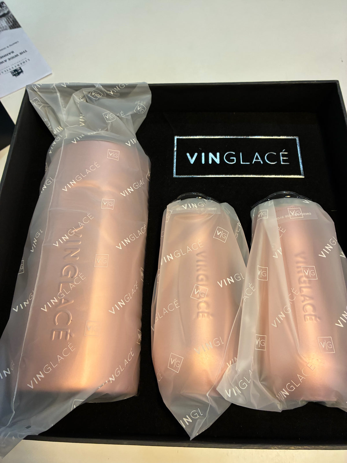 Vin Glace Rose Gold Champagne Set
