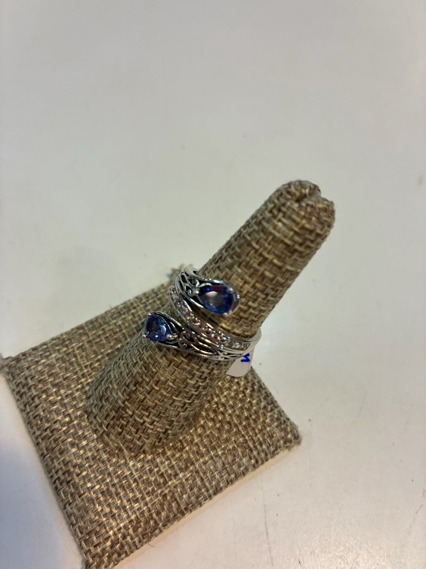 Rhodium over Sterling Silver Tanzanite Ring