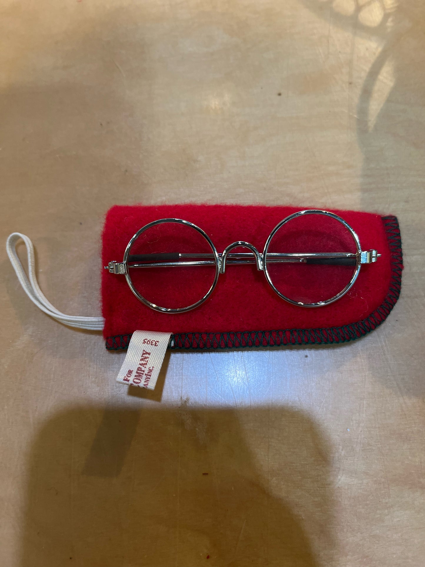 American Girl/ Pleasant Company Vintage Molly Glasses w/ red velvet case
