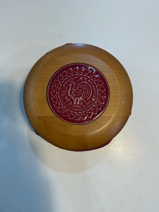 Longaberger Red Rooster Round Basket