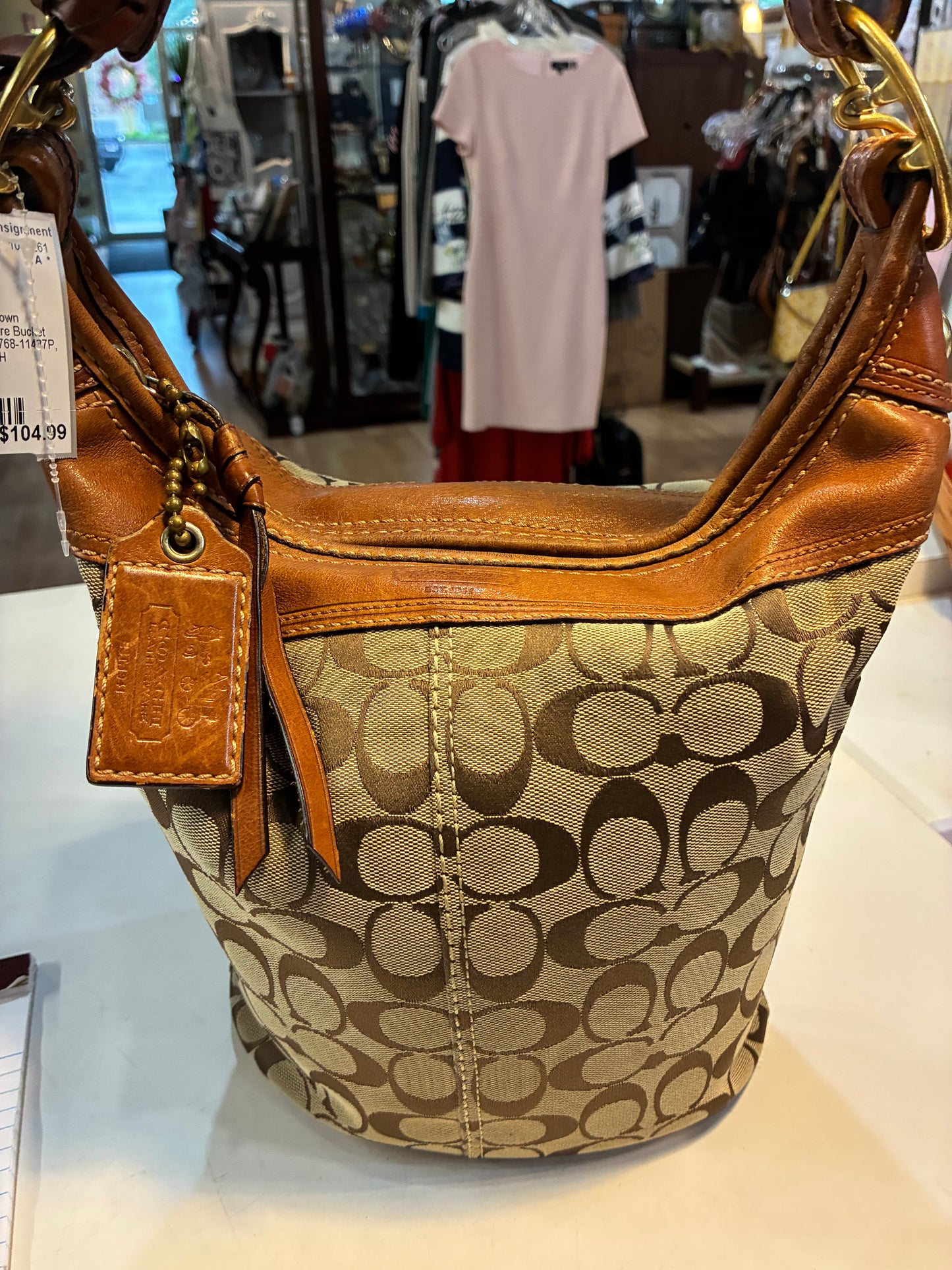 Vintage Coach "Bleecker Signature Bucket Bag"