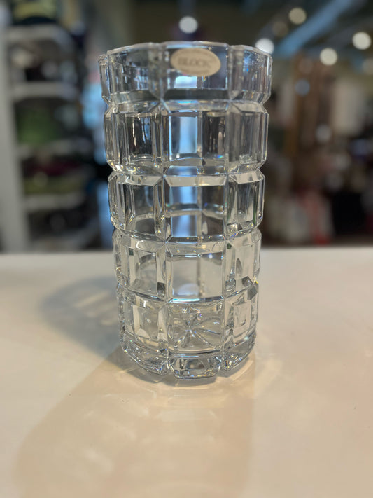 Block Heavy Cut Crystal Vase