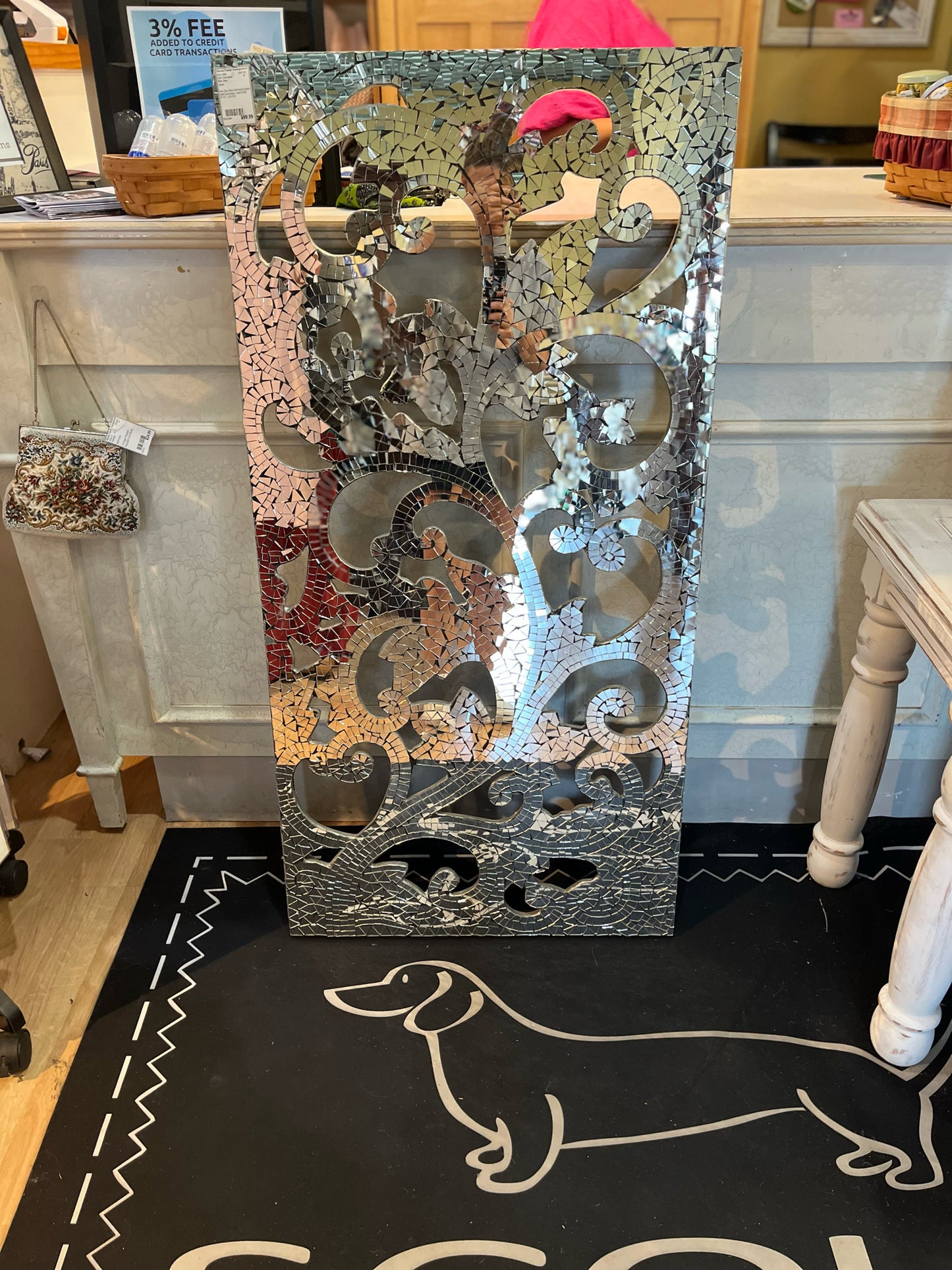 Pier One Silver Mirrored Mosaic Wall Decoration