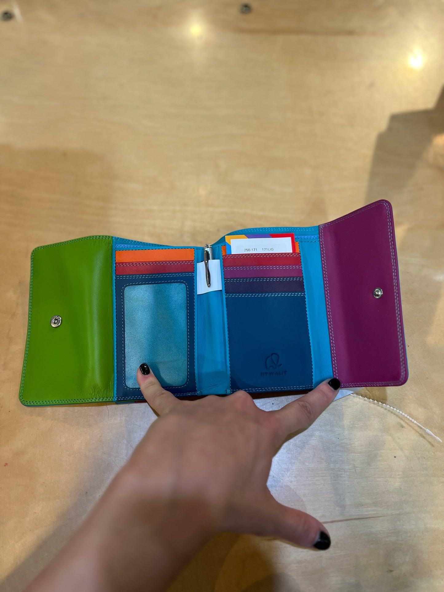 NWT “Mywalit “Liguria Double Flap Purse” Wallet