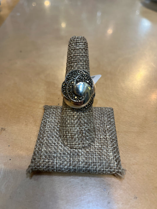 Judith Jack Marcasite Swirl Flower Ring