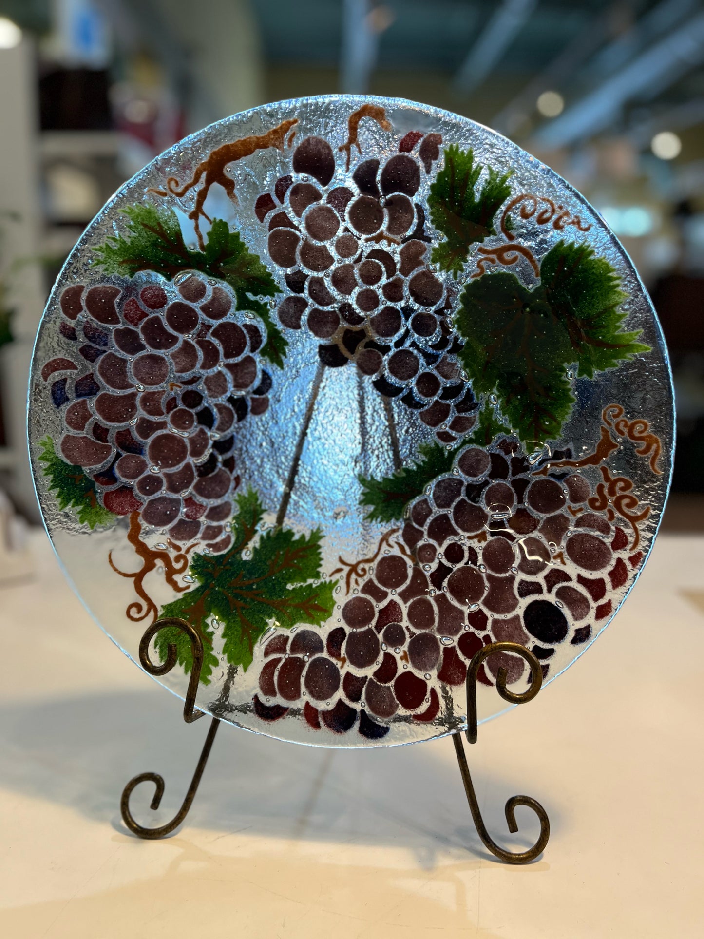 Peggy Karr Grapes Plate