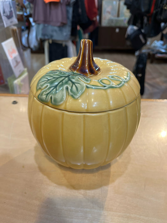 Williams Sonoma Yellow Pumpkin Jar