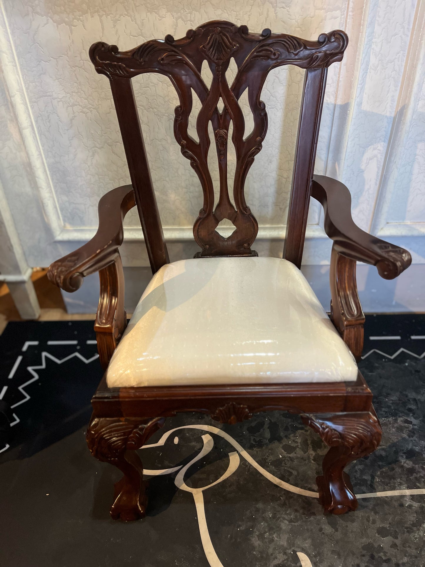 Vintage Chippendale Mahogany Youth Chair