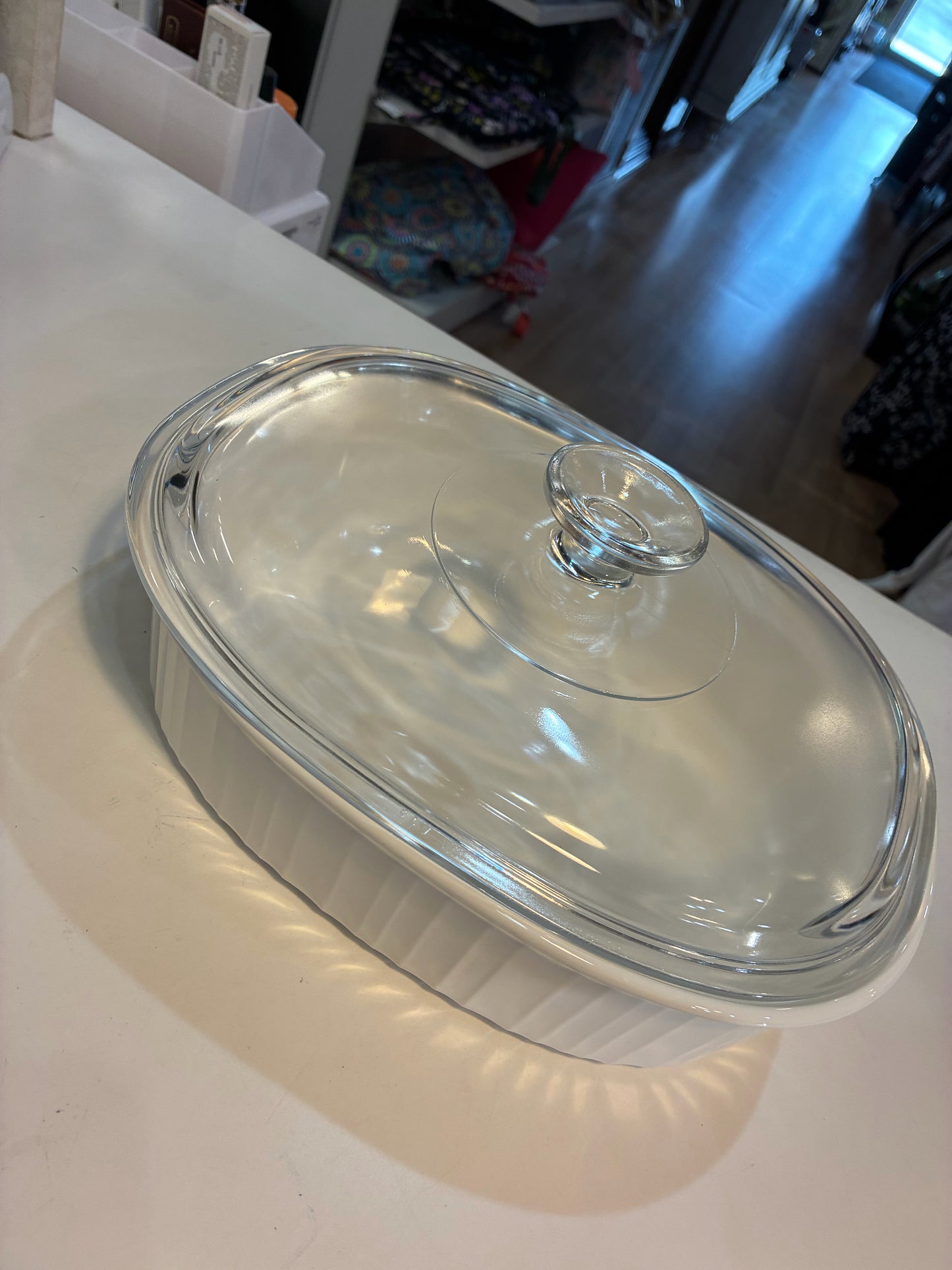 Corningware French White French Lidded Oval Casserole 2.8 L