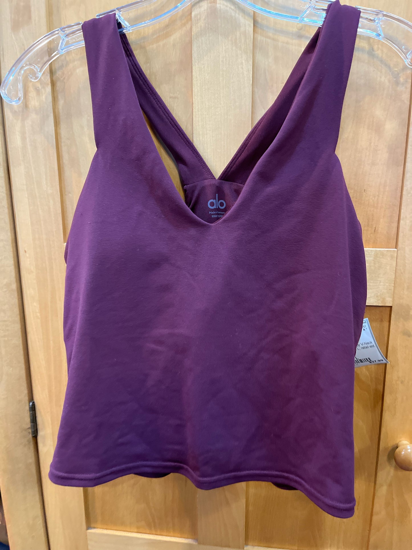 Alo Burgundy V-Neck Tank