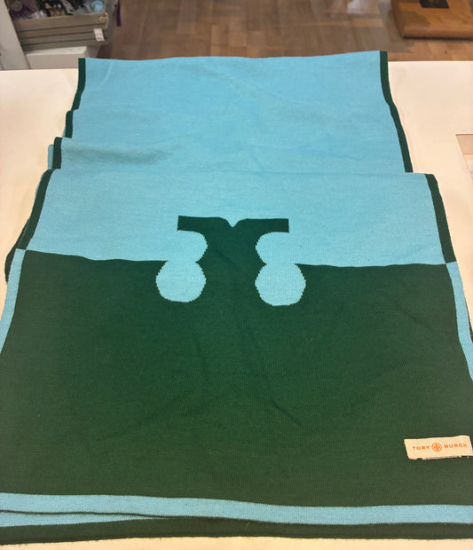Tory Burch Blue & Green Scarf