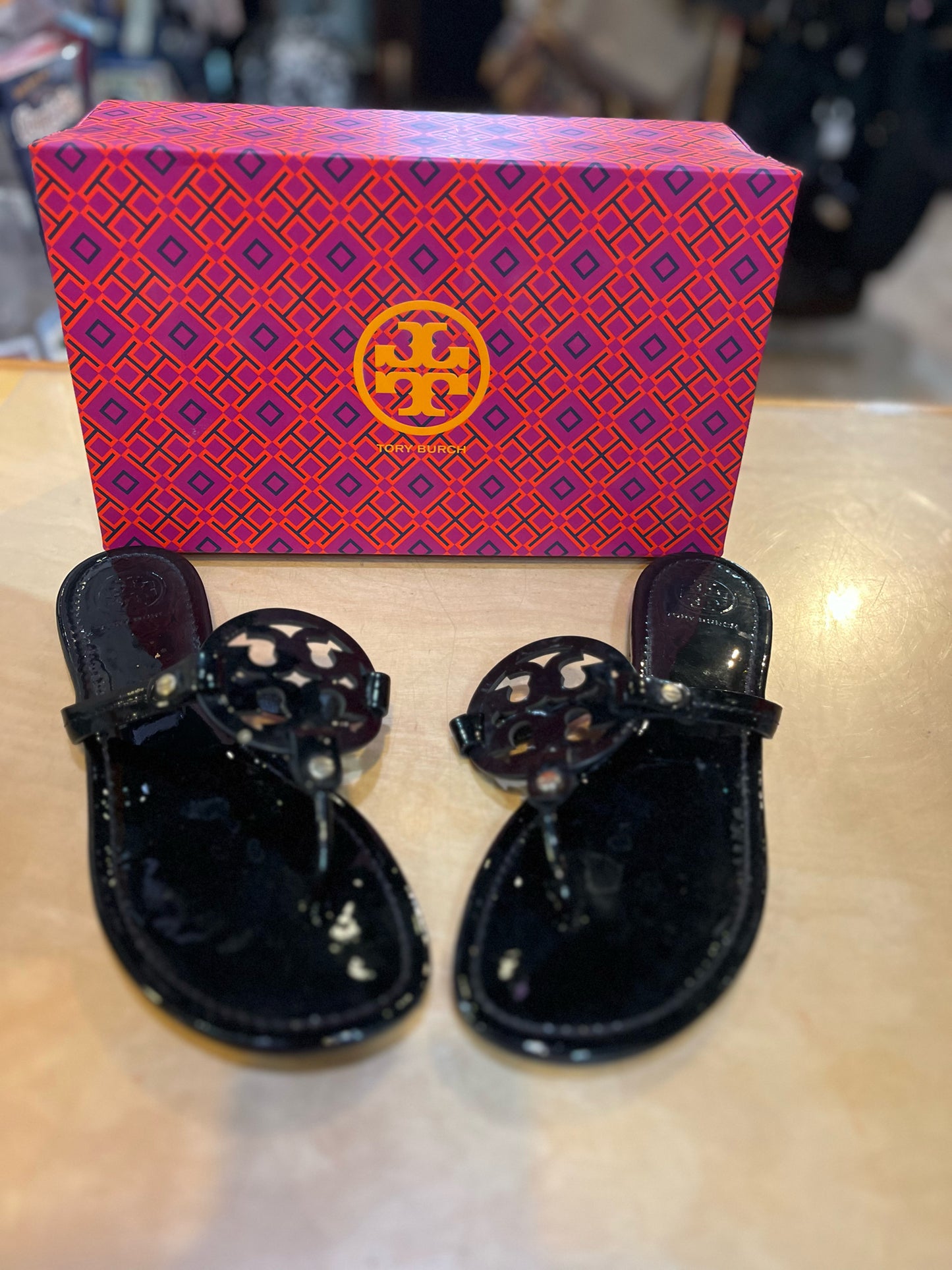 Tory Burch Black "Miller" Sandals