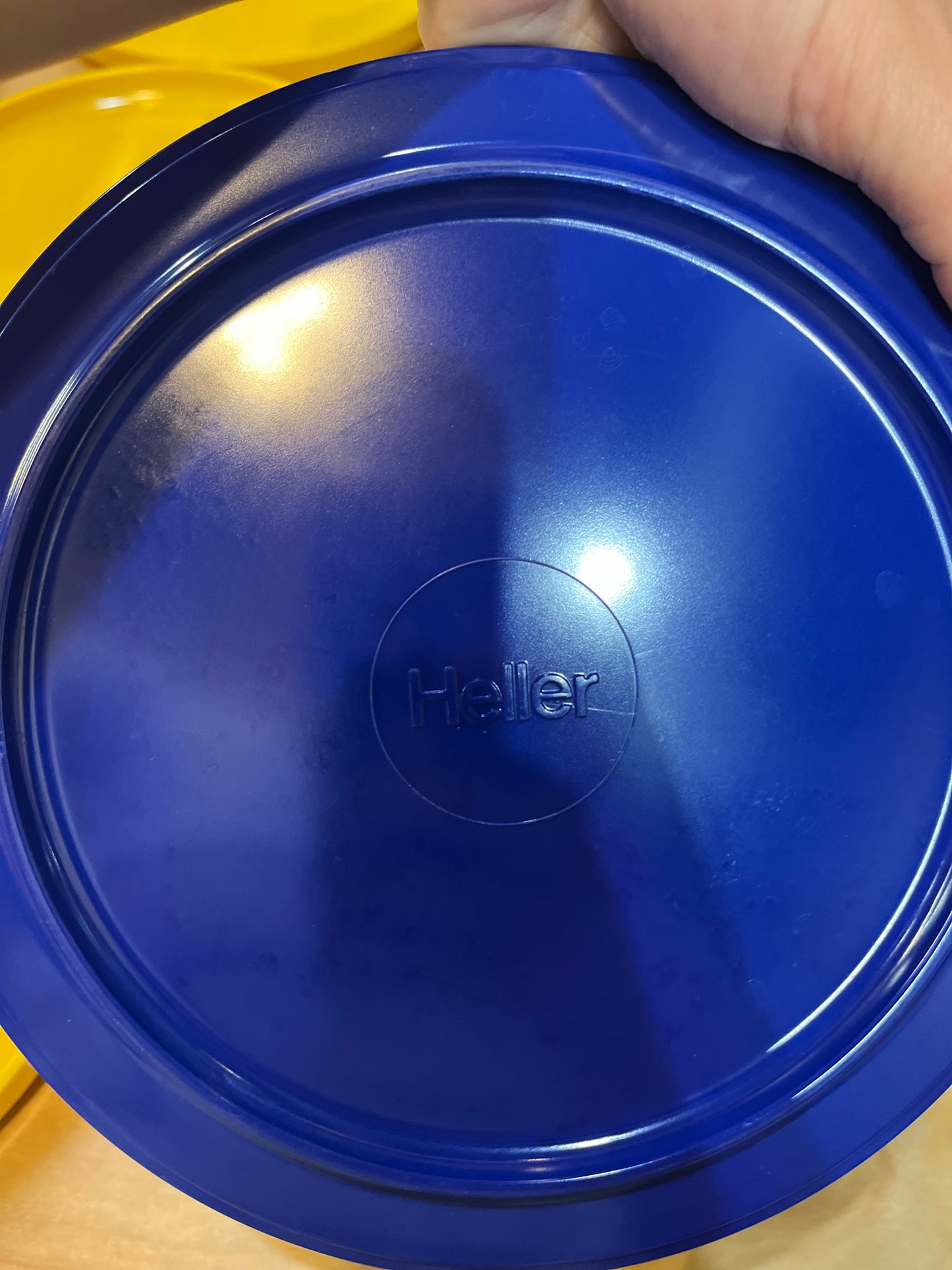 MCM Heller Blue & Yellow Plate Set