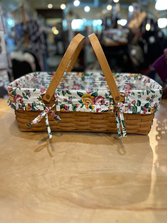 Longaberger Rectangle Floral Basket