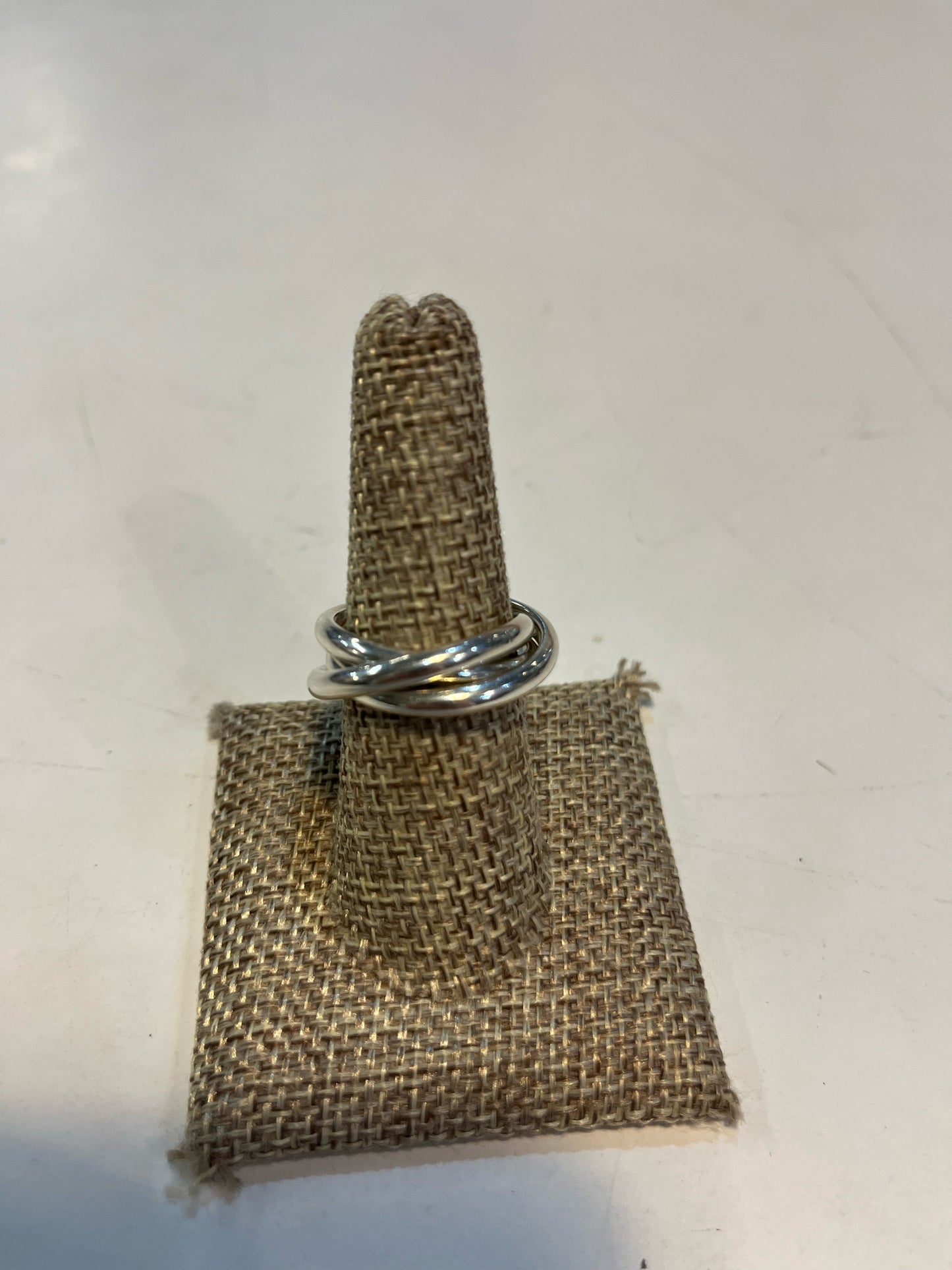 Tiffany & Co. Sterling Silver Triple Interlocking Ring