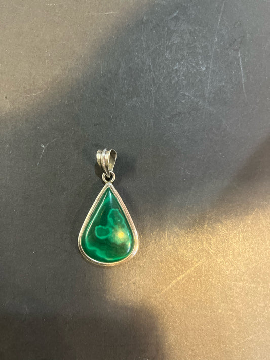 Sterling Silver & Malachite Pendant