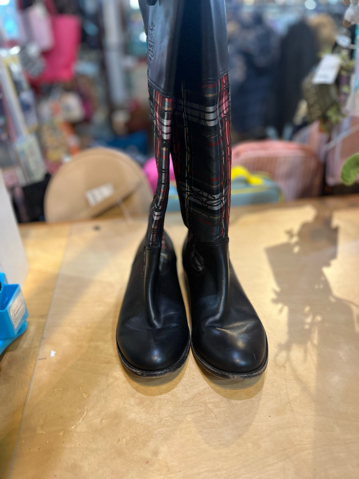 Coach Tartan Plaid "Chrissi" Boots