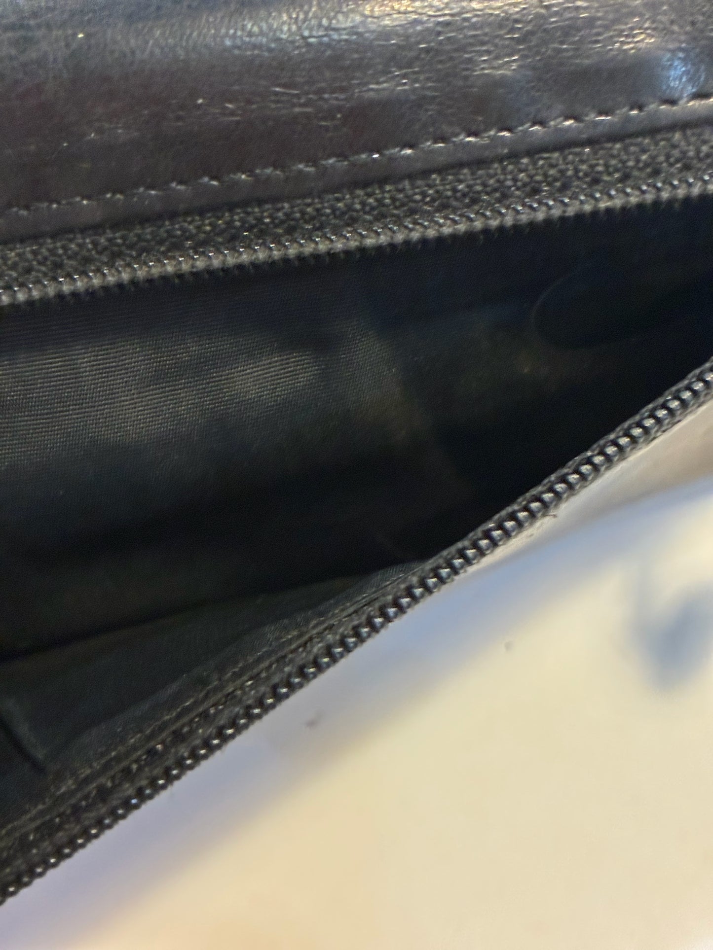 Vintage Chanel Black Lambskin Leather Wallet