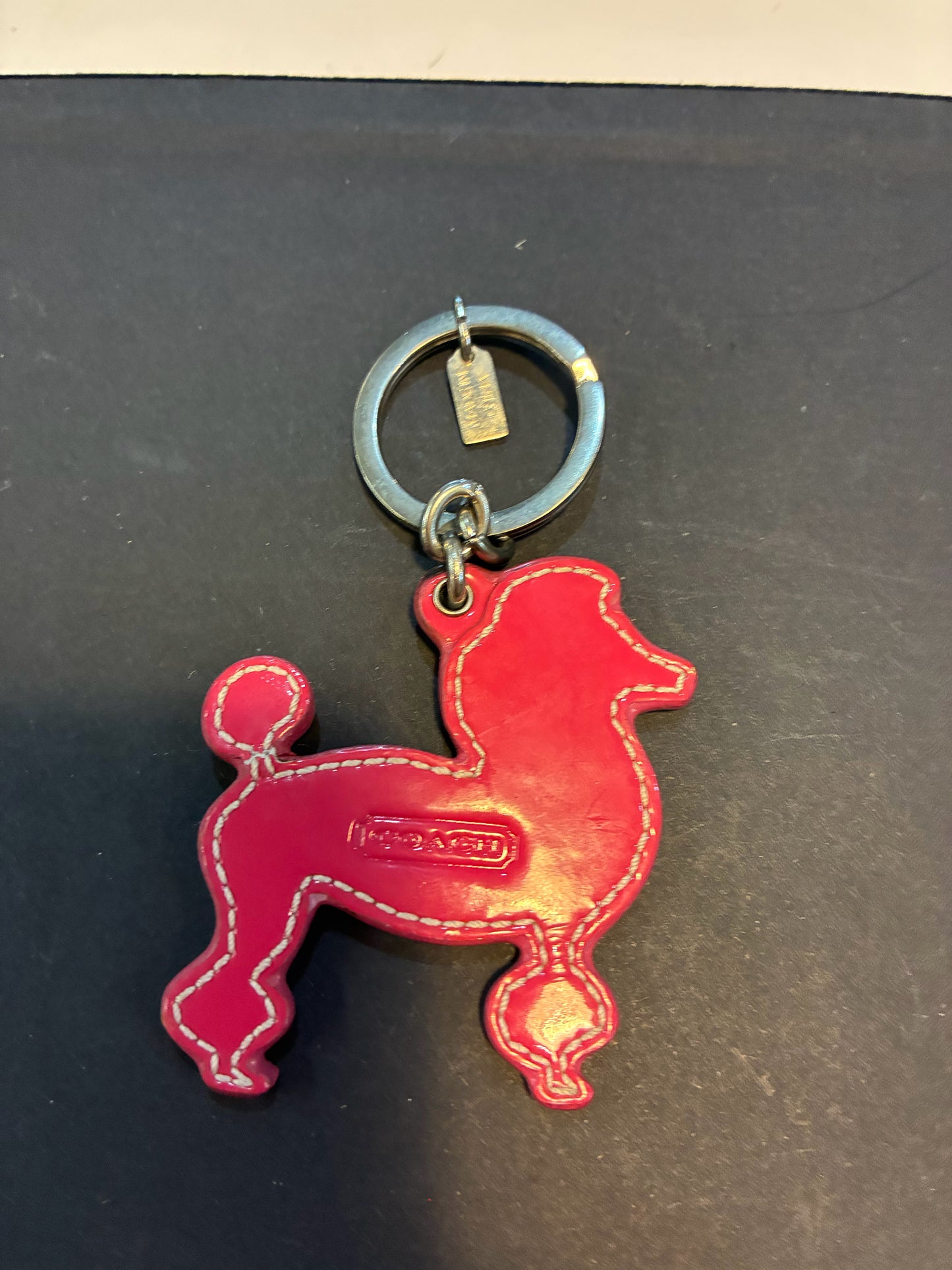 Coach Pink Poodle Keychain