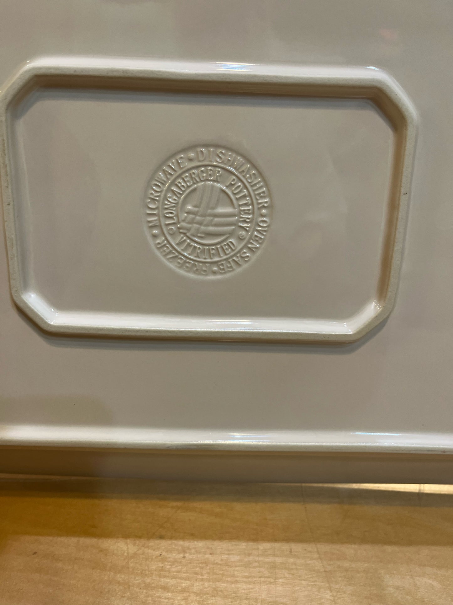 Longaberger Pottery Woven Traditions Heritage Tray