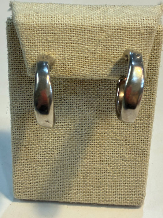 Uno de 50 Silver Hoop Earrings