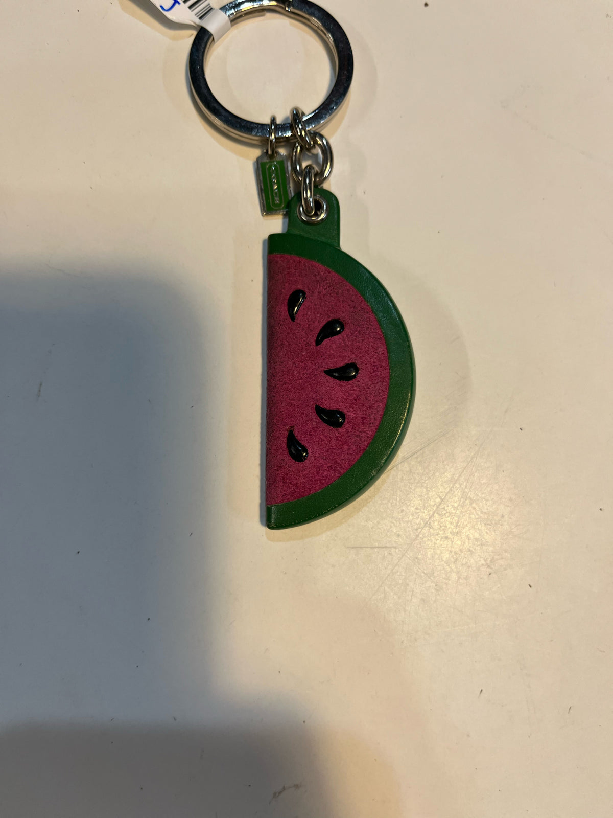 Coach Watermelon Slice Suede Keychain