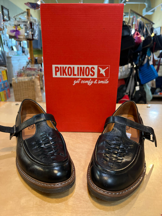 Women’s Black Pikolino “Aldaya” Leather Loafers
