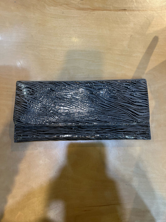Carlos Falchi Black Suede Zebra Clutch