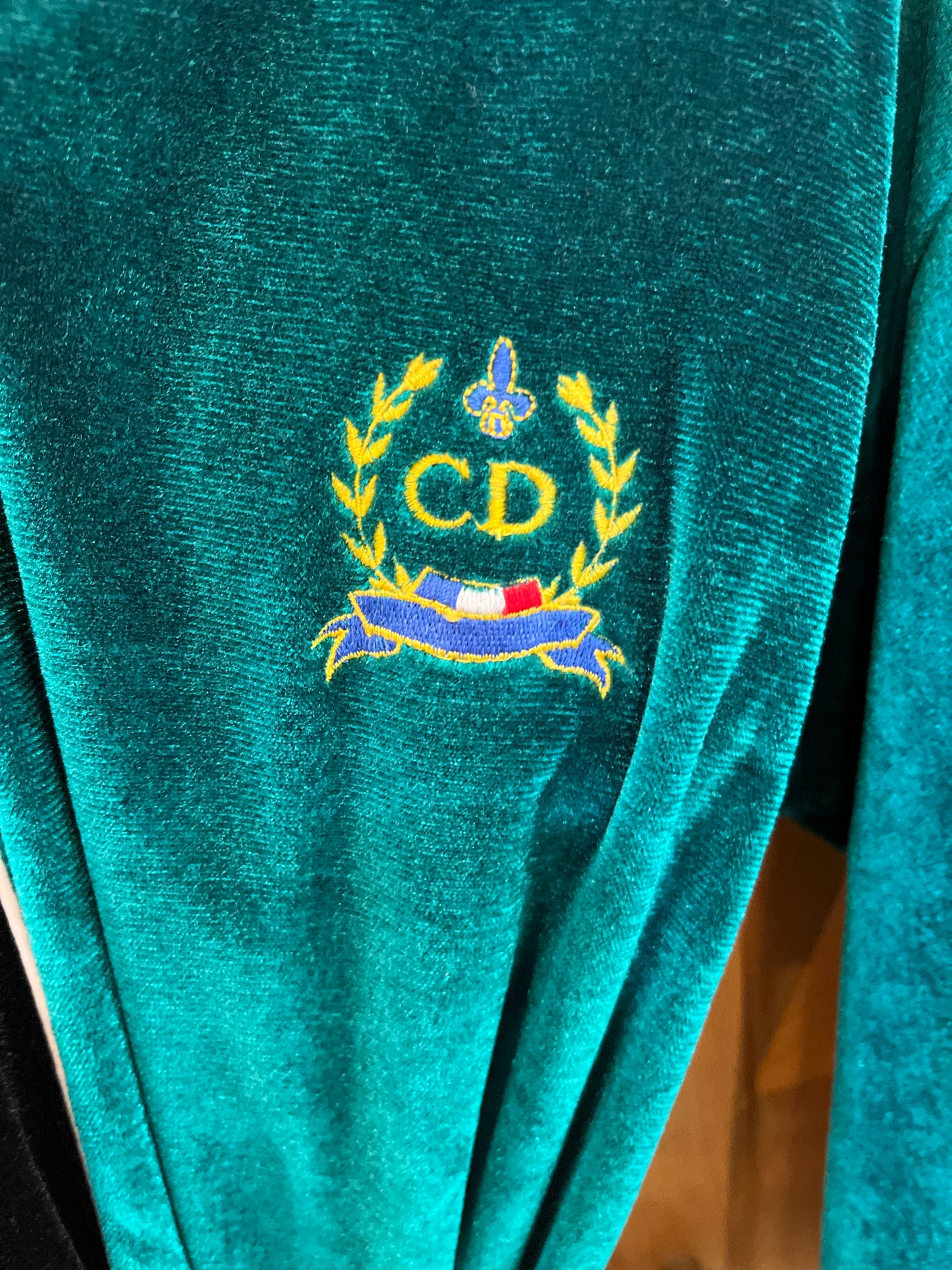 Christian Dior Teal Velour Robe