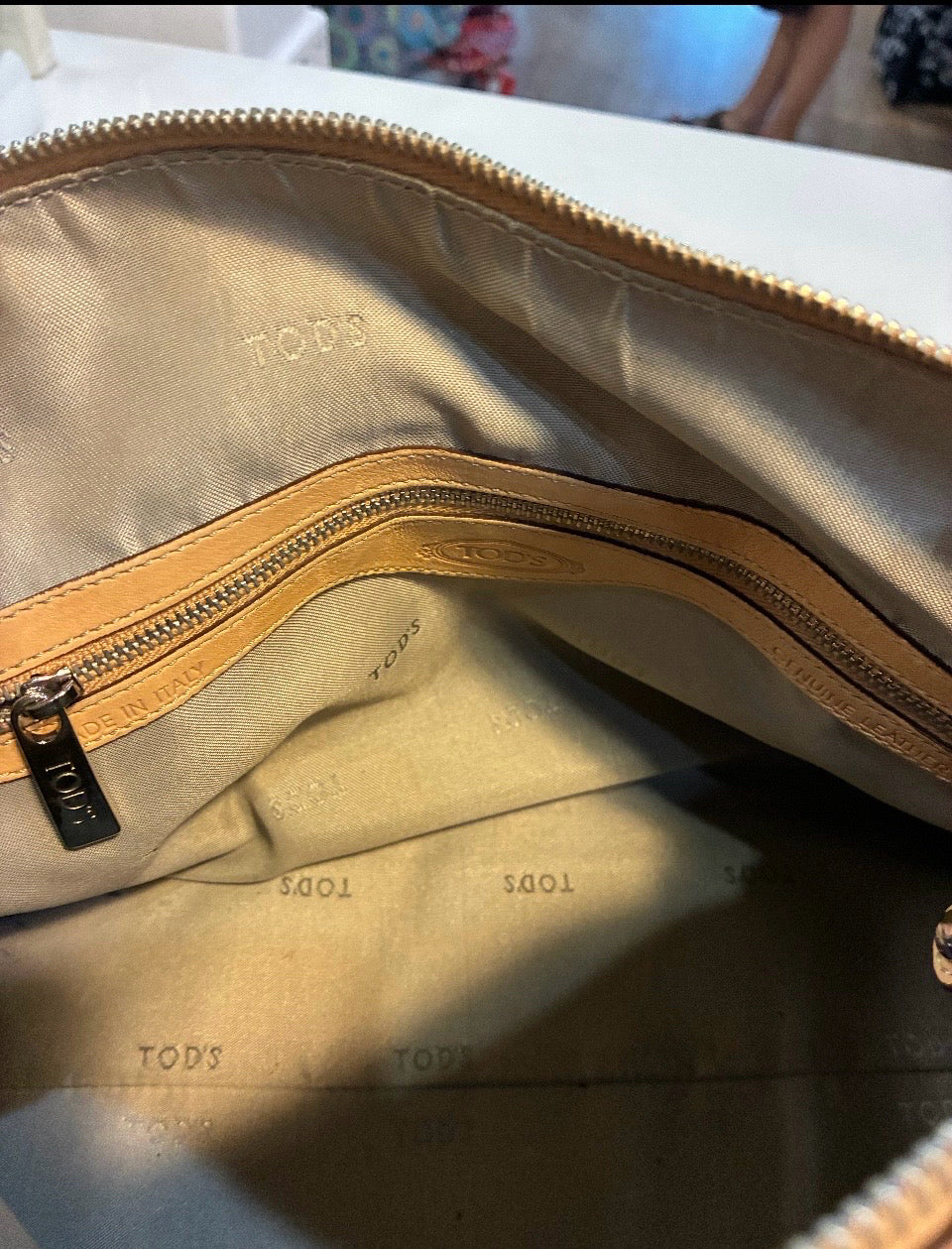 TOD's G line Bauletto Bag Coated Canvas & Leather