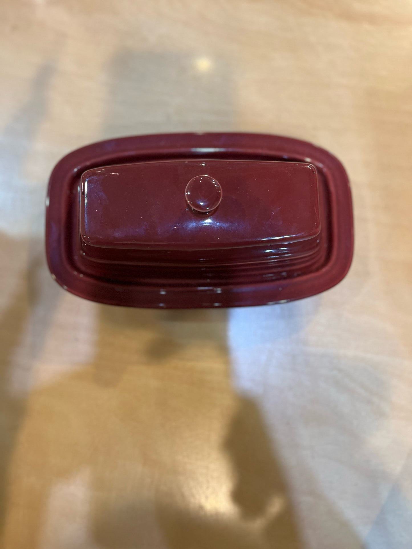 Fiestaware Maroon Butter Dish