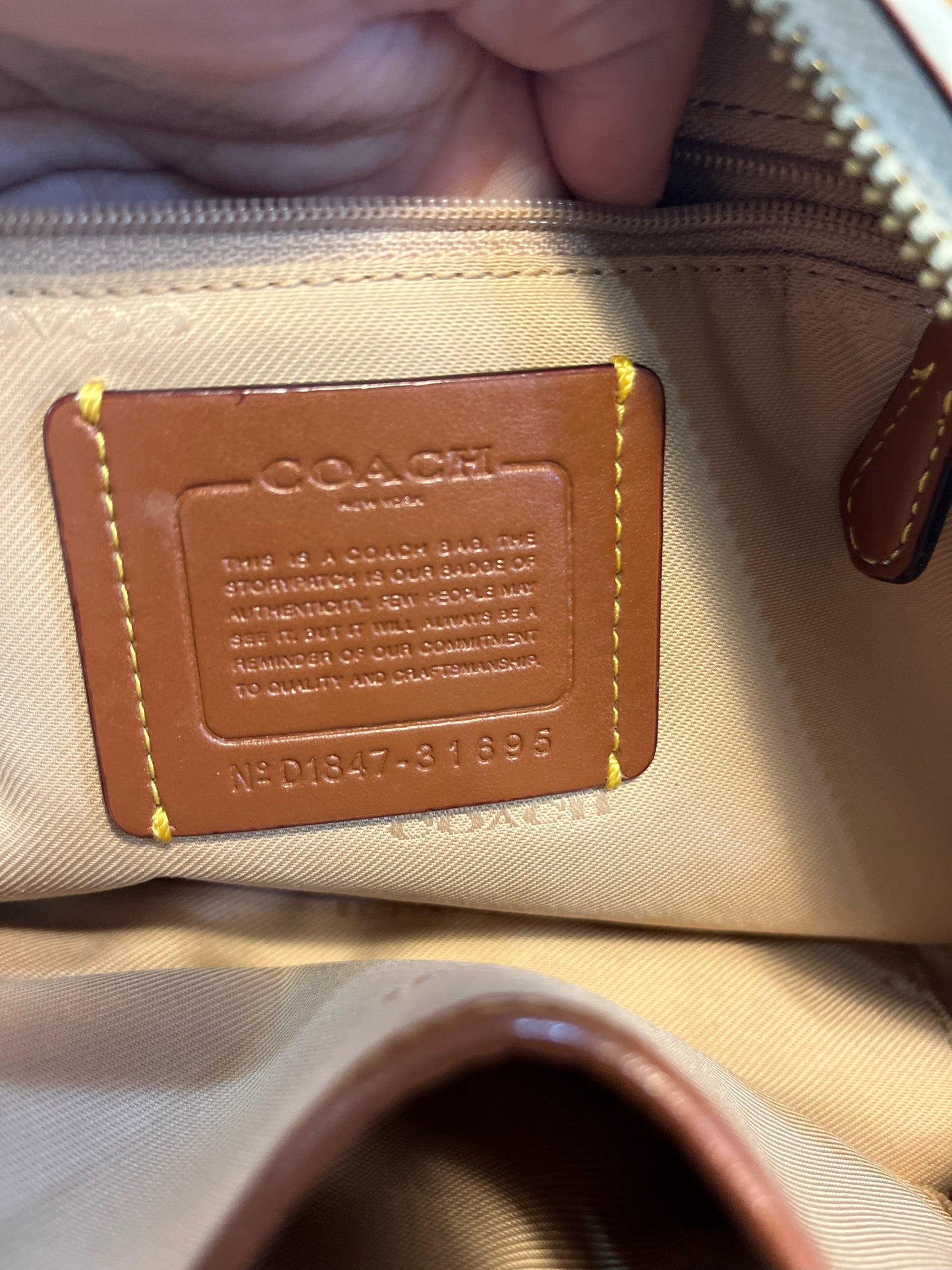 Coach "Jamie Camera Khaki Chalk Pink Rose Print" Crossbody