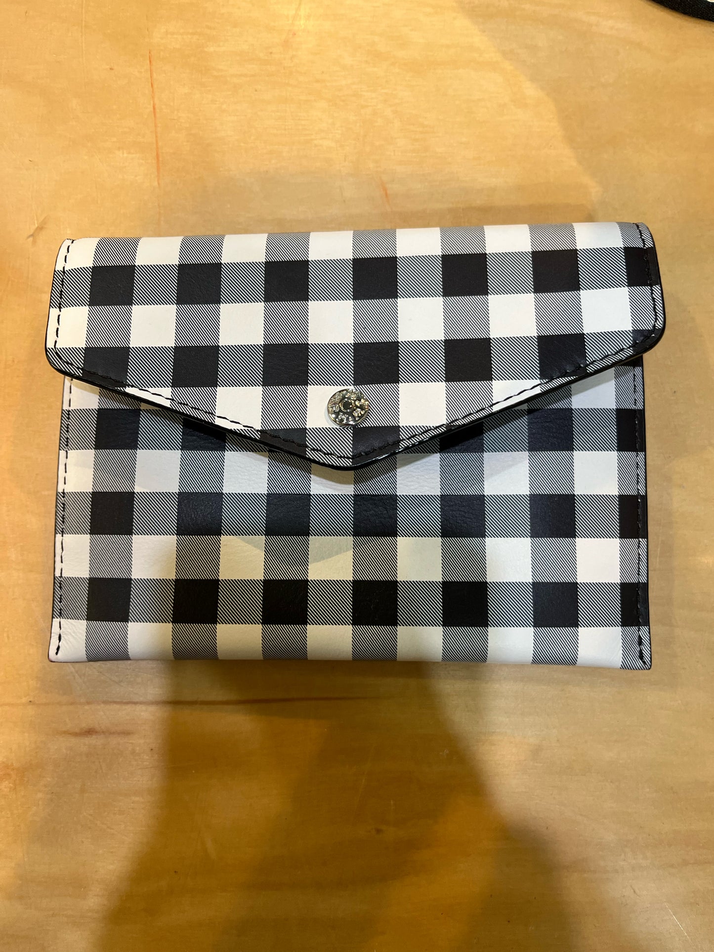 MZ Wallace Greta Black Gingham Card Wallet