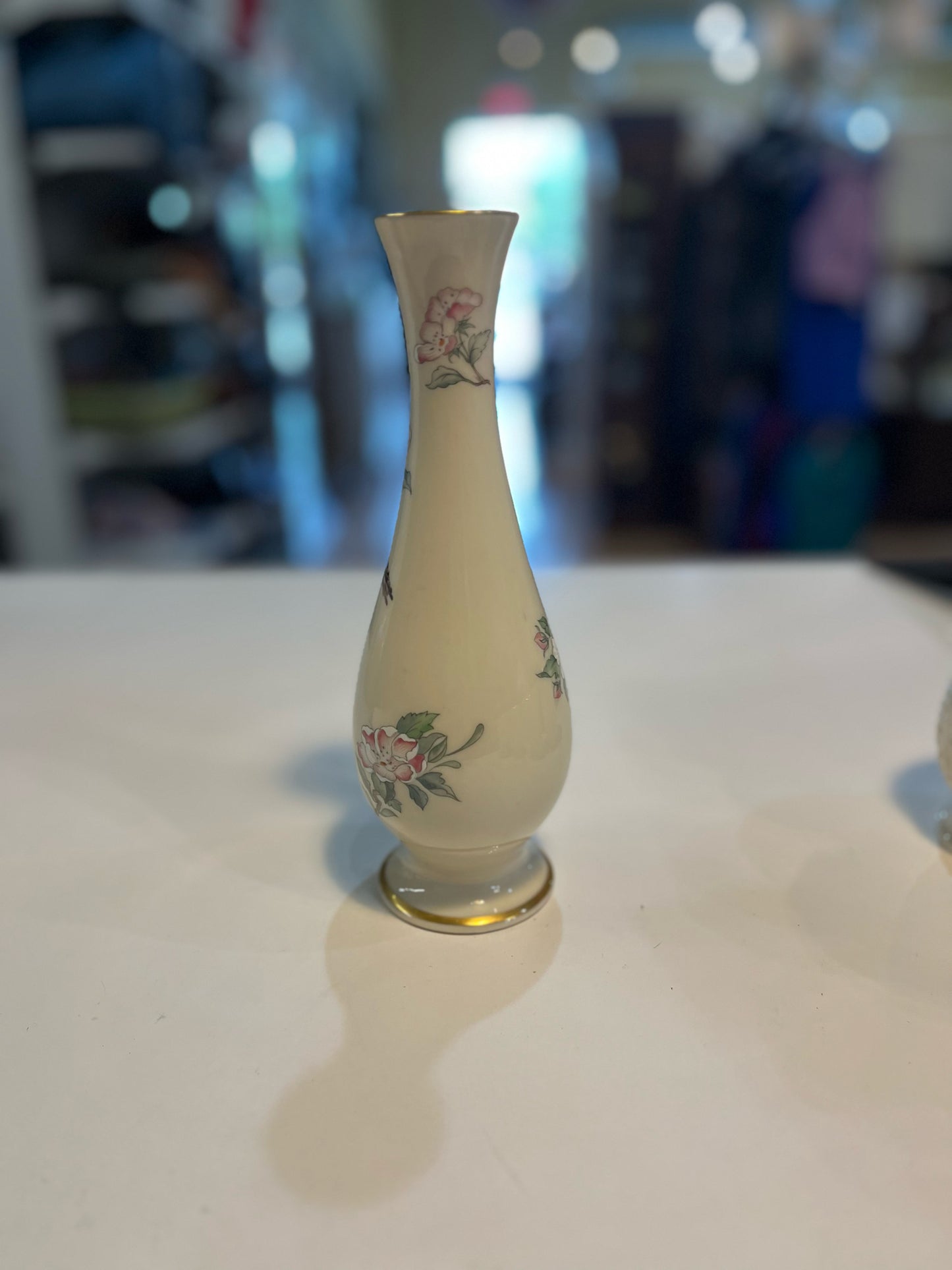 Lenox Ivory Bird & Floral Design Vase