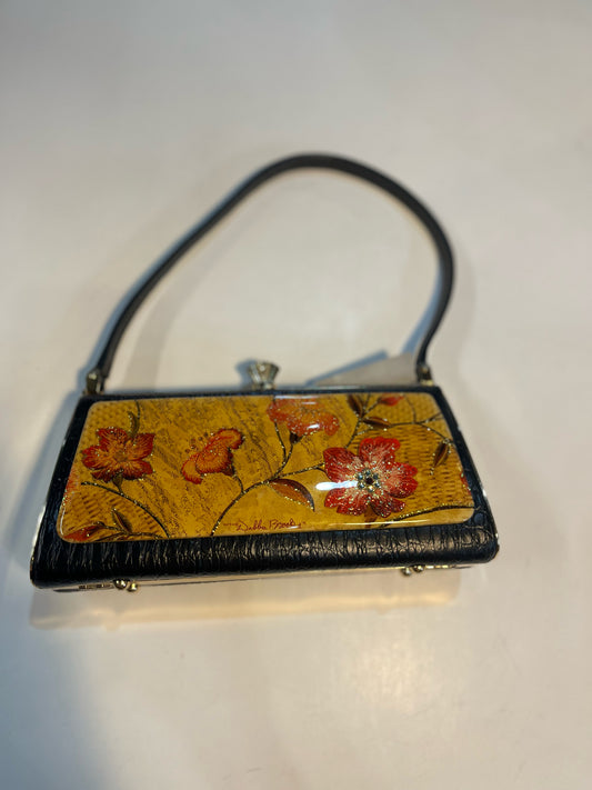 Debbie Brooks Yellow & Red Flower Clutch