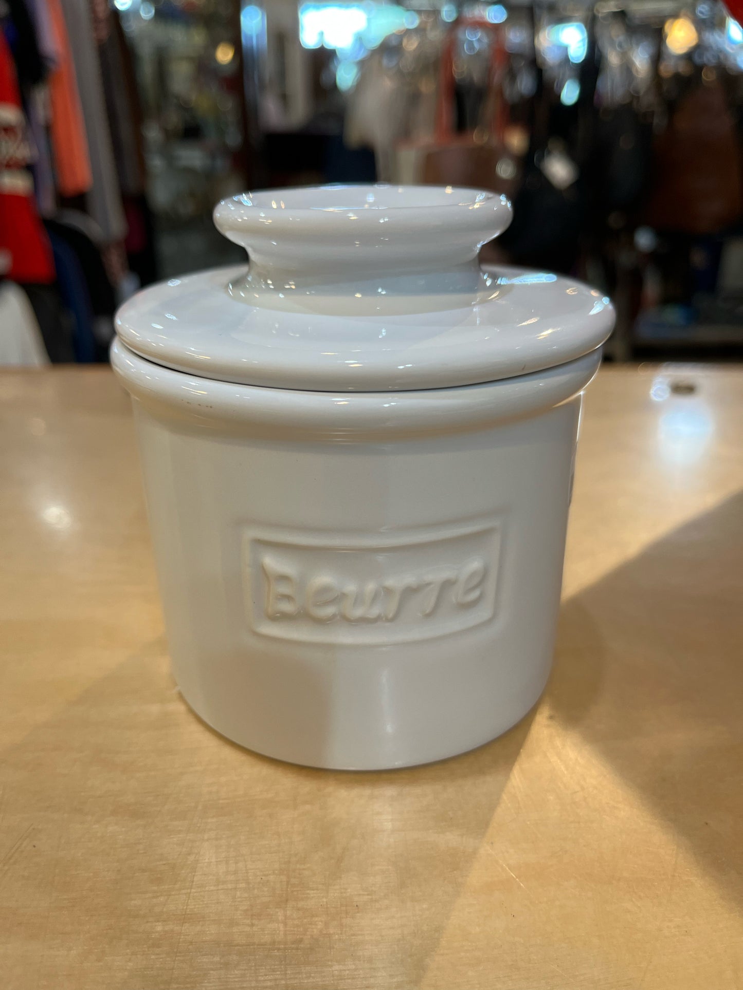 White Butter Bell Crock