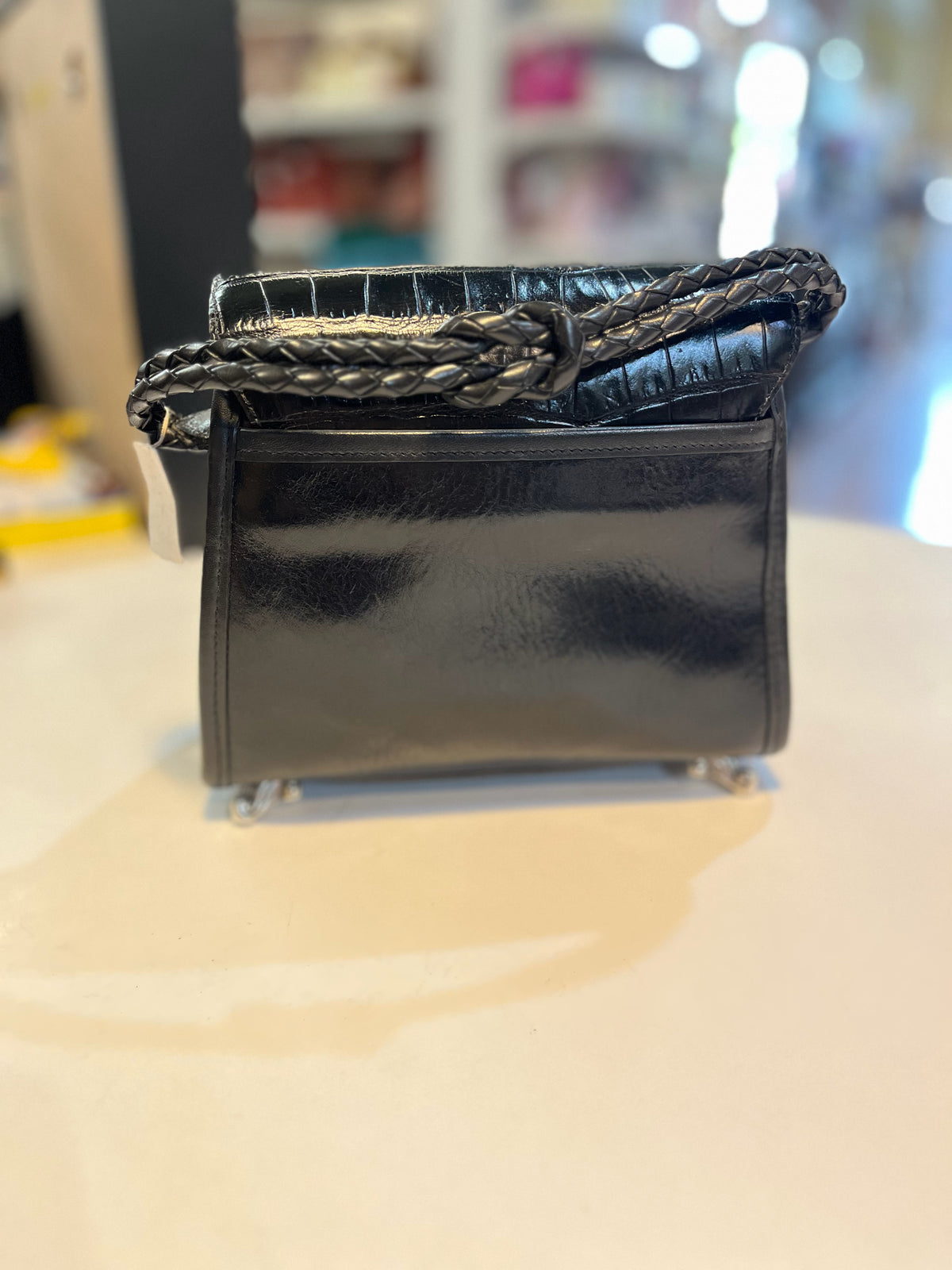 Vintage Brighton Black Clawfeet Leather Handbag