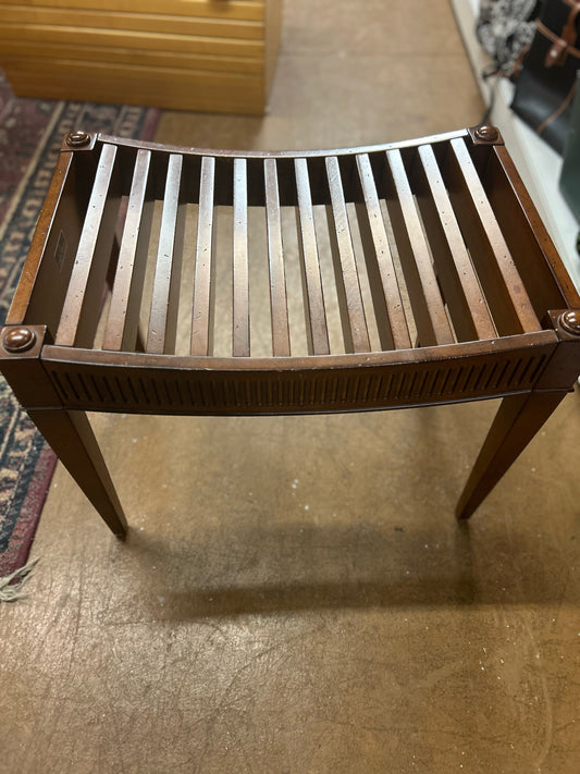 Wooden Concave Slat Bench