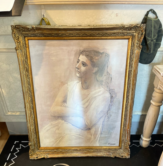 Framed Pablo Picasso Portrait of Sara Murphy Print