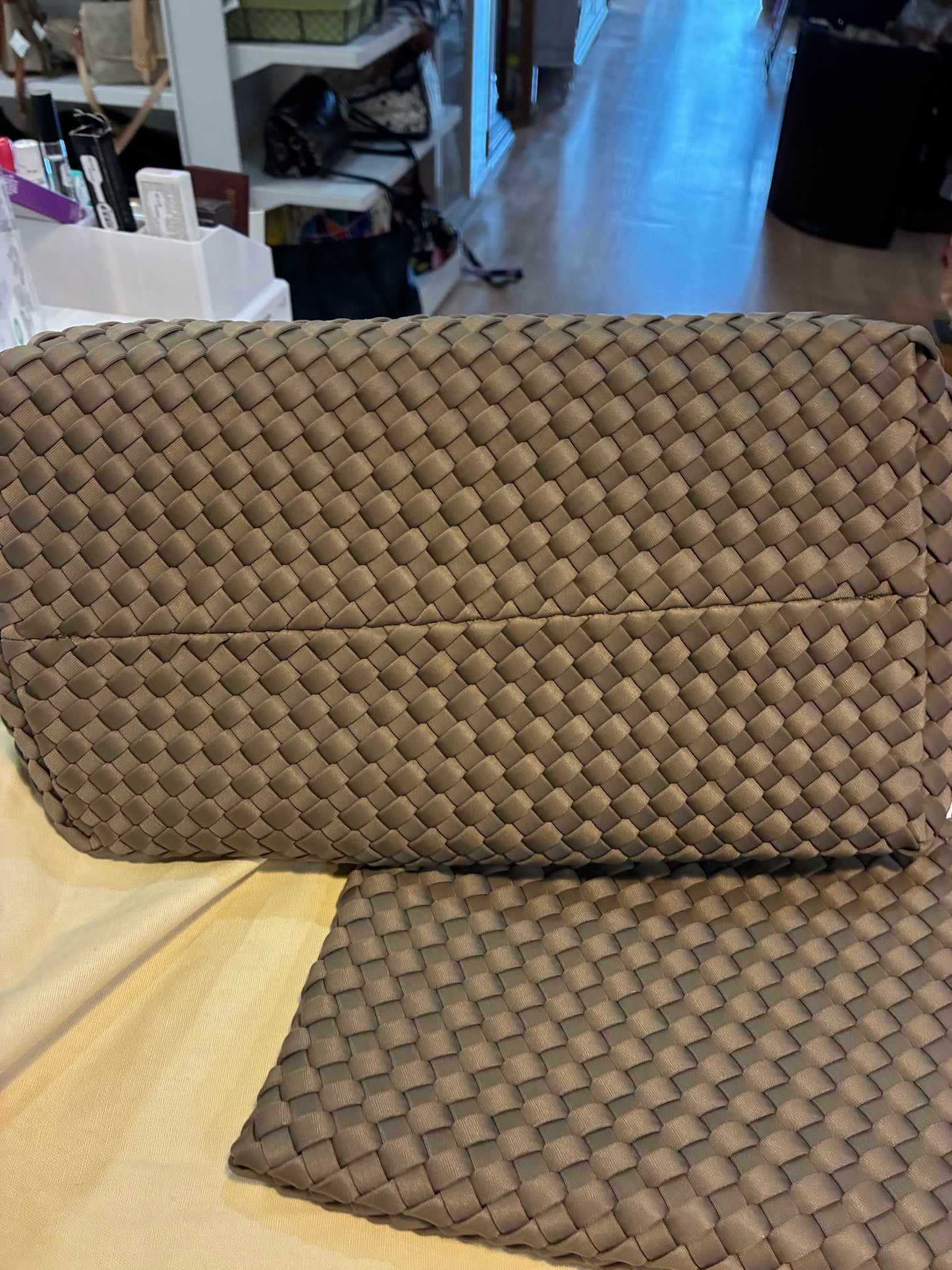 Naghedi Olive Green Medium Tote