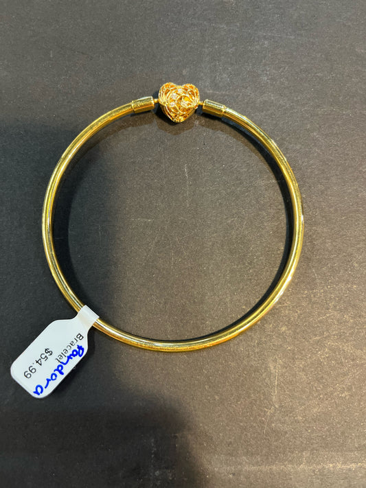 Pandora Celestial Heart 14k Bangle Bracelet