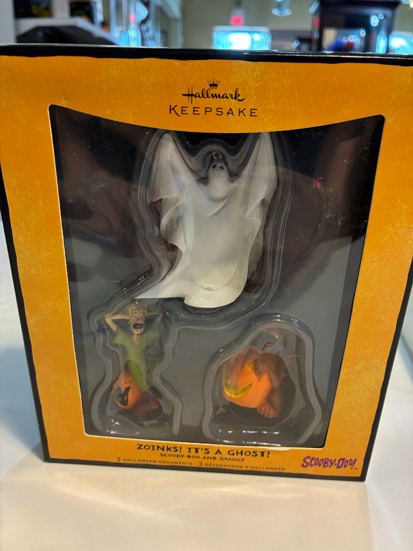 NIB Hallmark Zoinks! It's A Ghost Scooby-Doo and Shaggy Ornaments
