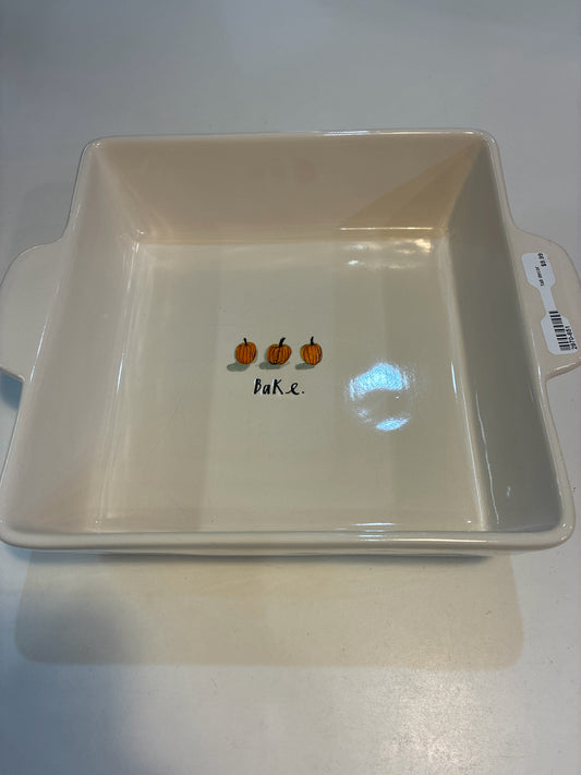 Rae Dunn “Bake” Pumpkin Square Dish