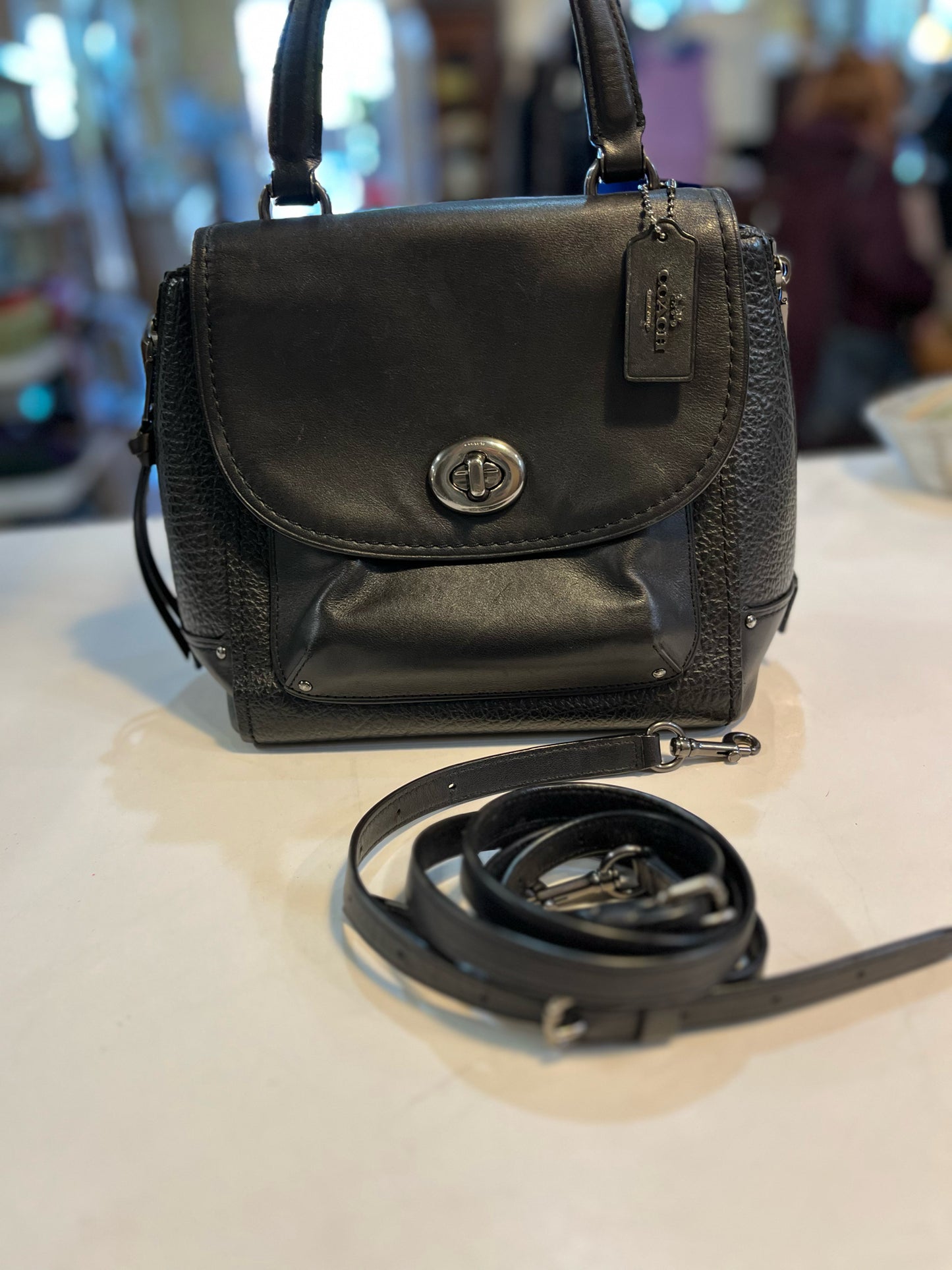 Coach Black Convertible Handbag